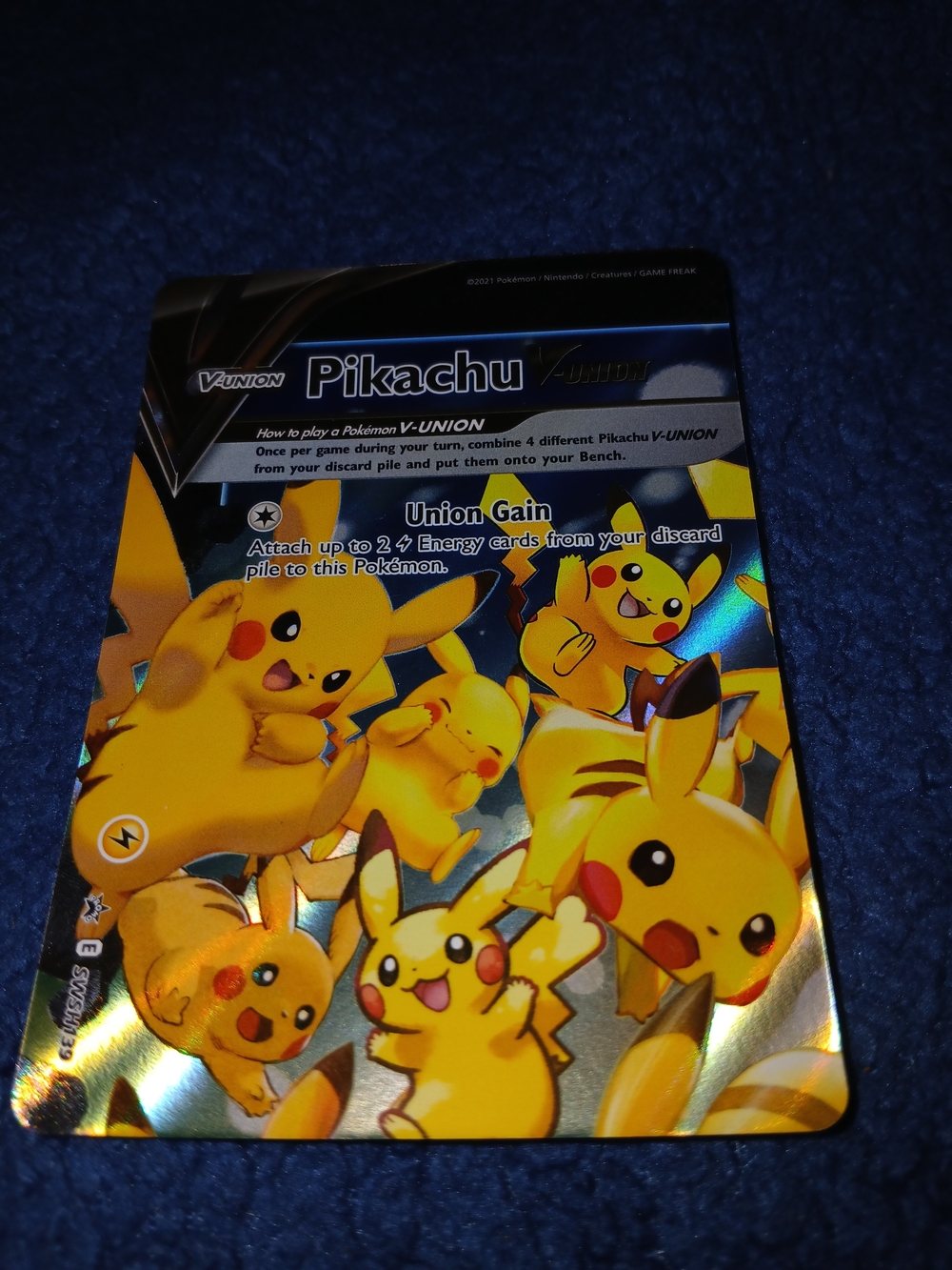 Pikachu V-UNION Holographic Trading Card - Yellow